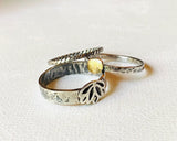 Lotus Ring, Size 10 Ring, Flower Ring, Ring Band, Silver Ring, Stacking Ring - Janine Design