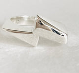 Bolt Ring, Lightning Bolt Ring, Statement Ring - Janine Design