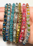 Woven Bangle Bracelets, Crystals Woven Bangle