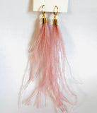 Lightweight Wispy Feather Earrings/ Long Earrings/ Statement Earrings - Janine Design