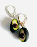 Avocado Earrings, Polymer Clay Earrings, Food Earrings, Avocado Polymer Clay Earrings