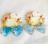 Resin Collection-Hearts in Pink/ Pink Heart Resin Earrings - Janine Design