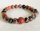 Gemstone Stretch Bracelet-Labradorite, agate, Calcite, Chalcedony Gemstone Stretch Bracelet