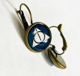 Harry P Earrings/ Famous Book Necklace/ Fan Necklace - Janine Design