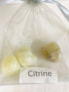 Citrine, Authentic Tumbled Crystal / Tumbled Stone - Janine Design