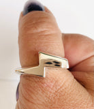 Bolt Ring, Lightning Bolt Ring, Statement Ring - Janine Design