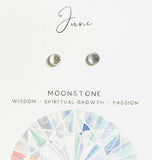 Birthstone Studs, Silver Studs, Genuine Gemstone Studs, birthday Gifts