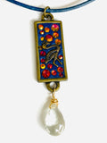 Crystal Mosaic Bar Pendant/Animal Totem Necklace, Animal Necklace - Janine Design