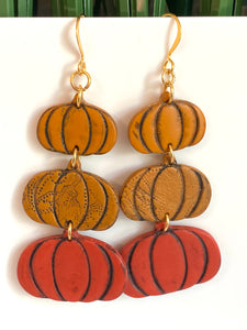 Pumpkin Earrings/Fall Earrings Polymer Clay