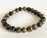Gemstone Stretch Bracelet-Labradorite, agate, Calcite, Chalcedony Gemstone Stretch Bracelet