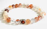 Gemstone Stretch Bracelet-Labradorite, agate, Calcite, Chalcedony Gemstone Stretch Bracelet