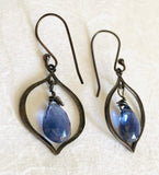 Iolite Drop Silver Earrings - Janine Design