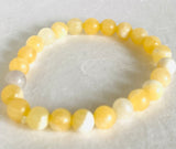 Gemstone Stretch Bracelet-Labradorite, agate, Calcite, Chalcedony Gemstone Stretch Bracelet