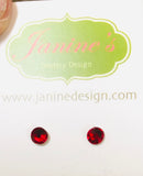 red, Crystal Studs/Resin Studs/Hypoallergenic Studs