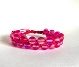 Gemstone Beaded Bracelet, Nylon Bracelet, Adjustable Bracelet - Janine Design