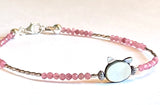 Cat Donation Bracelet/ pink side view