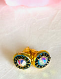 Chain and Crystal Studs/Sprkle Studs,GP Stud Earrings - Janine Design