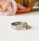 Lotus Ring, Size 10 Ring, Flower Ring, Ring Band, Silver Ring, Stacking Ring - Janine Design