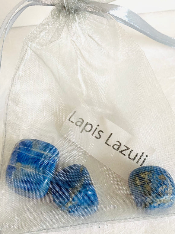 Lapis Lazuli  - Authentic Tumbled Crystal / Tumbled Stone - Janine Design