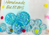 Buttons/Resin Buttons/Glitter Buttons, Sewing Buttons, Handmade Glitter Resin Buttons