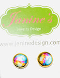 Pretty Pattern Studs/Affordable Earrings, Gift Earrings, Pattern Studs - Janine Design
