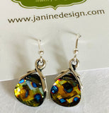 Color Changing Teardrop Beads/ Crystal Dangle Earrings