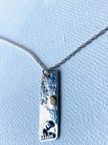 Dolphin Under The Sun, Silver Dolphin Necklace , Gold and Silver Necklace - Janine Design