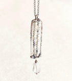 Howlite Beaded Necklace, White Gemstone Necklace, Howlite Necklace - Janine Design
