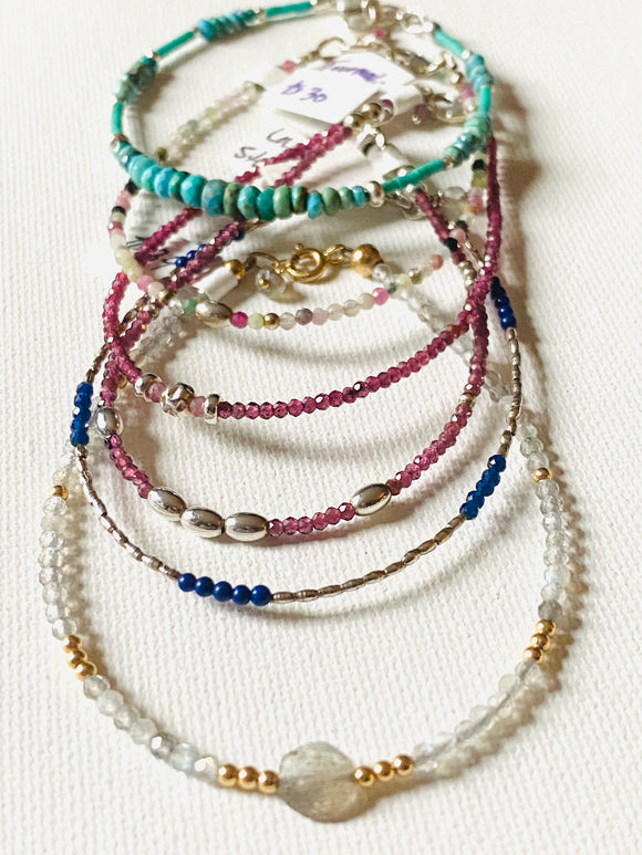 Watermelon Tourmaline Gemstone Bracelet Janine Design