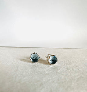 Sky Blue Topaz Studs - Janine Design