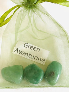 Green Aventurine Gemstones, Authentic Tumbled Crystal / Tumbled Stone