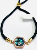 Sparkle Charm Bracelet, Cord Bracelet - Janine Design