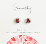 Birthstone Studs, Silver Studs, Genuine Gemstone Studs, birthday Gifts