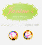 Pretty Pattern Studs/Affordable Earrings, Gift Earrings, Pattern Studs - Janine Design