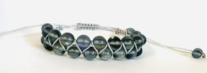 Gemstone Beaded Bracelet, Nylon Bracelet, Adjustable Bracelet