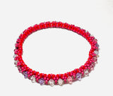 Woven Bangle Bracelets, Crystals Woven Bangle - Janine Design