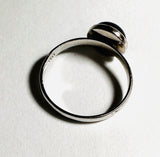 Onyx Black Ring, Onyx Ring, Silver Stackable, Promise Ring