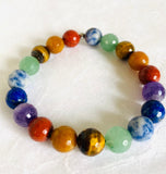 Genuine Gemstone Chakra Stretch Bracelets, Chakra Stretch Bracelets - Janine Design