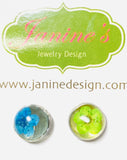 Pressed Flower Earrings/ Flower Studs/Resin Drop Studs - Janine Design