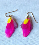 Petal Power Earrings, Real Flower Earrings - Janine Design