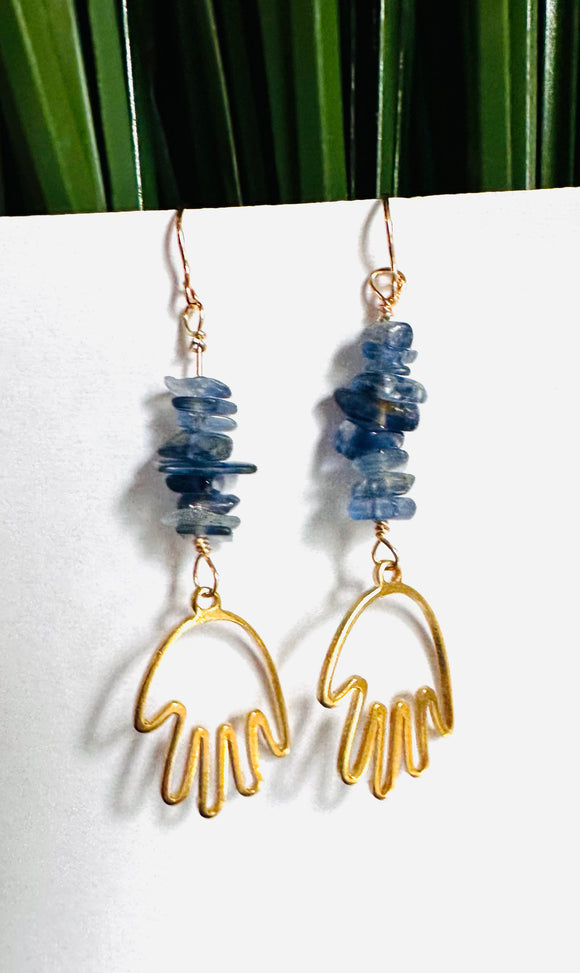 Hand Earrings/ Golden Hands Earrings - Janine Design