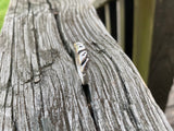 Silver Leaf Ring, Diamond Ring - Janine Design