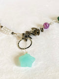 Bohemian Asymmetrical Gemstone Necklace, Boho Necklace