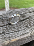Silver Leaf Ring, Diamond Ring - Janine Design