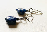 Lapis Star Earrings/Lapis Earrings, Celestial Star Earrings, Blue Star Earrings, Star Earrings - Janine Design