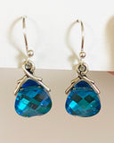Color Changing Teardrop Beads/ Crystal Dangle Earrings - Janine Design