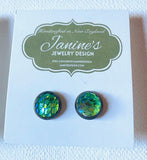 Mermaid Studs/Scale Resin Earrings/Mermaid Earrings - Janine Design