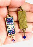 Crystal Mosaic Bar Pendant/Animal Totem Necklace, Animal Necklace - Janine Design