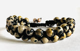 Gemstone Beaded Bracelet, Nylon Bracelet, Adjustable Bracelet - Janine Design