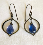 Iolite Drop Silver Earrings - Janine Design
